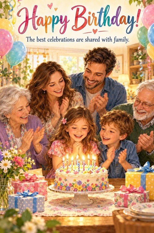 Happy Birthday: Family Celebration card