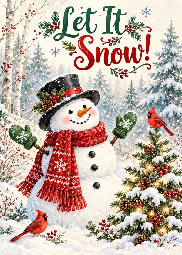 Let It Snow!: Snowman card